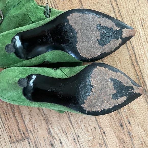 Vero Cuoio + Marc Jacob’s vintage Italian suede Green Heeled Boots - Picture 11 of 11